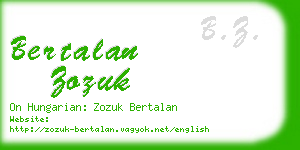 bertalan zozuk business card